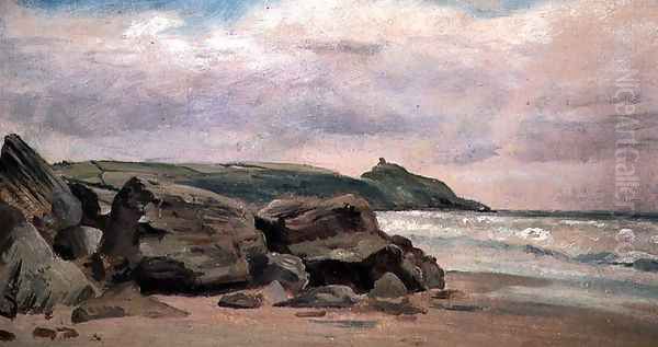 Coastal Scene Oil Painting by John Constable