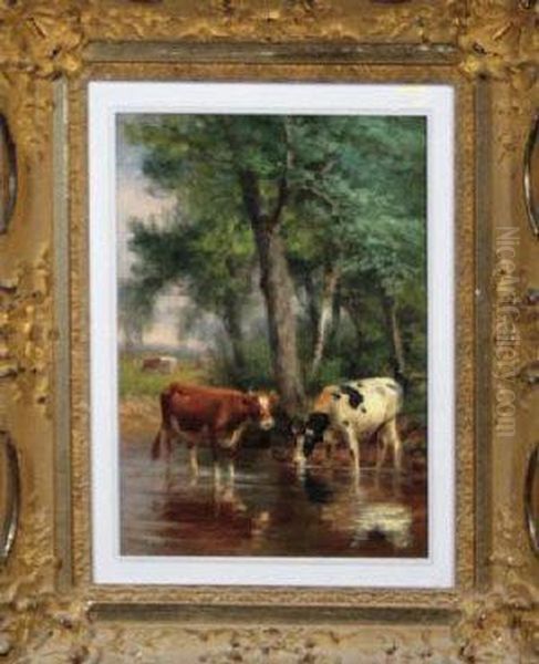 The Brookside Oil Painting by Thomas Bigelow Craig