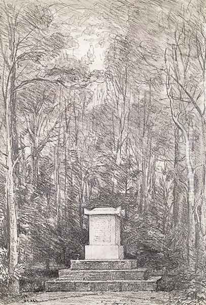 Cenotaph to Sir Joshua Reynolds at Coleorton Hall, Leicestershire, 1823 Oil Painting by John Constable