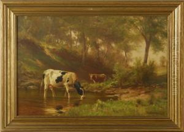 The Brookside In June Oil Painting by Thomas Bigelow Craig