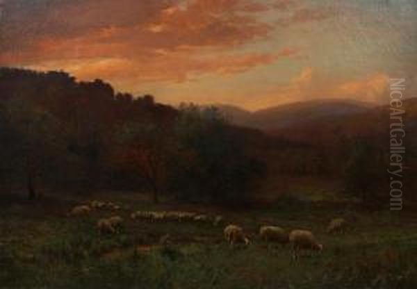 At The Close Of A Summer Day Oil Painting by Thomas Bigelow Craig