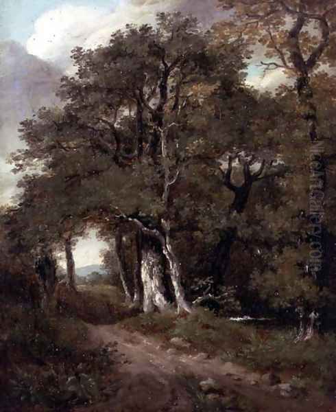 A Wooded Path Oil Painting by John Constable