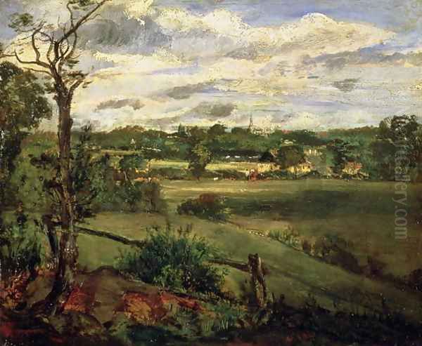 View of Highgate from Hampstead Heath, c.1834 Oil Painting by John Constable