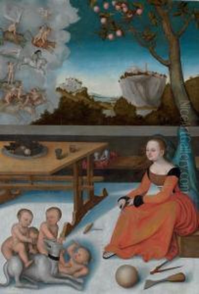 Melancholia Oil Painting by Lucas The Younger Cranach