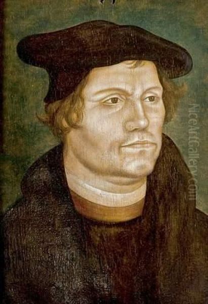 Portrait De Luther Oil Painting by Lucas The Younger Cranach