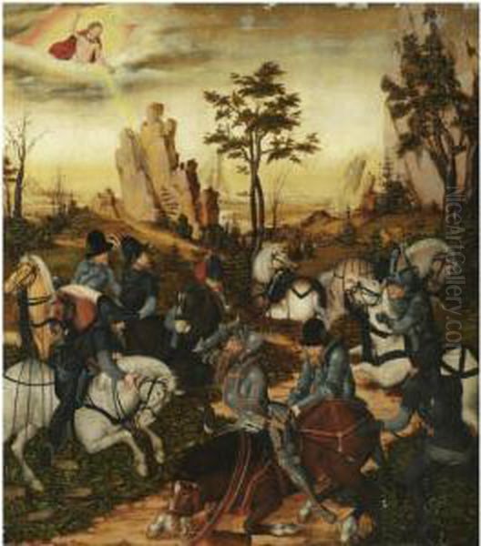 The Conversion Of Saint Paul Oil Painting by Lucas The Younger Cranach