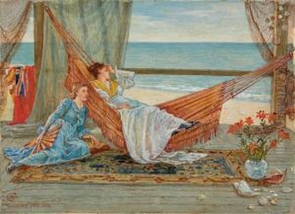 View From The Beach House, Nantucket Oil Painting by Walter Crane