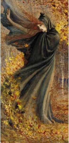 The West Wind Oil Painting by Walter Crane