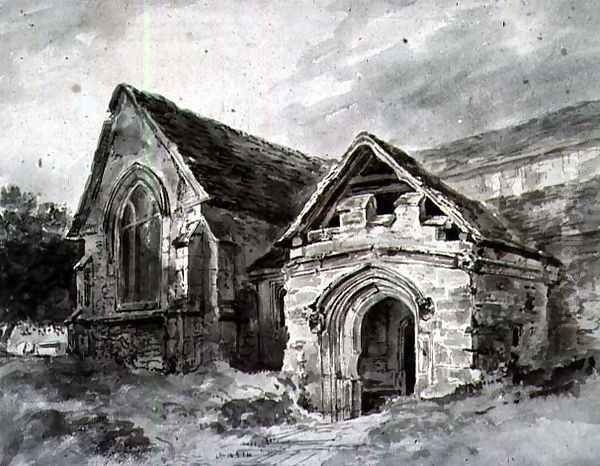 Porch and Transept of a Church, c.1850-11 Oil Painting by John Constable