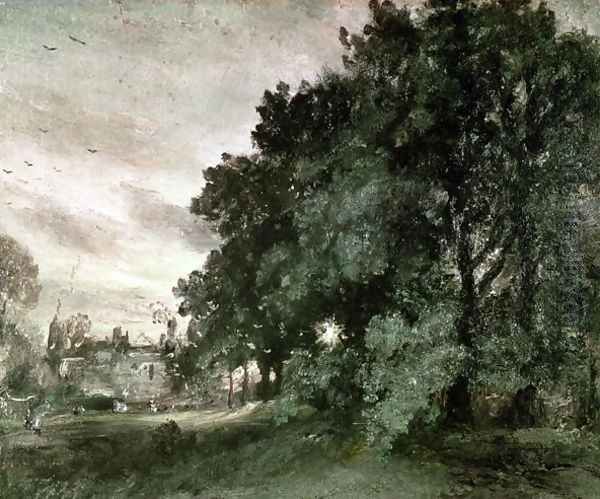 Study of Trees Oil Painting by John Constable