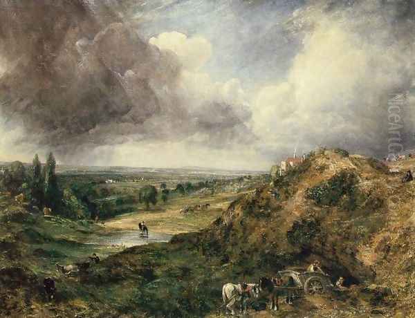 Branch Hill Pond, Hampstead Heath Oil Painting by John Constable