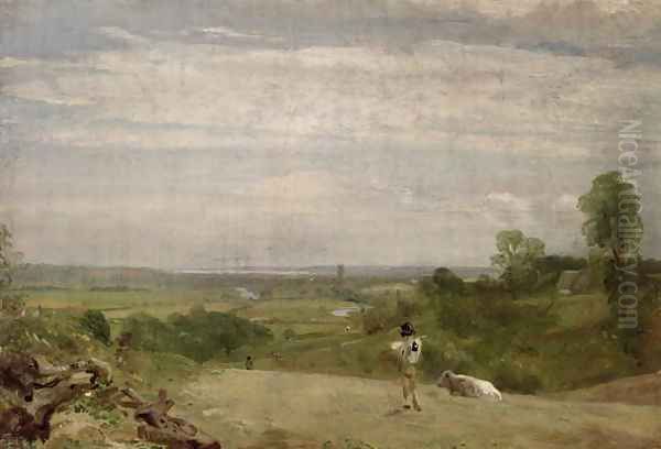 Summer Morning Dedham from Langham Oil Painting by John Constable