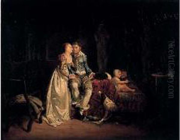 L'heureuse Famille Oil Painting by Louis-Philippe Crepin