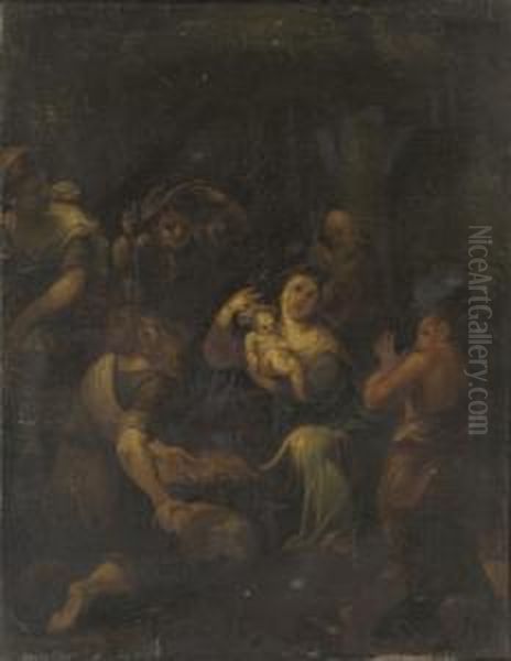 The Adoration Of The Shepherds Oil Painting by Daniele Crespi