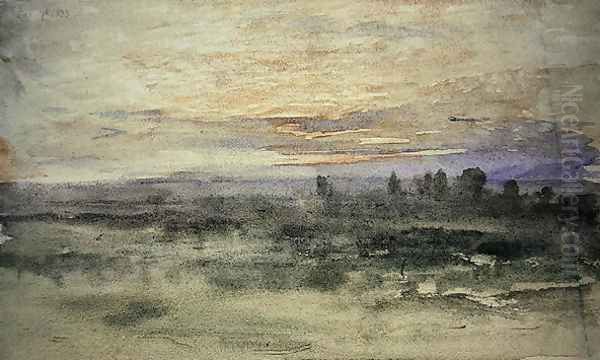 View from Hampstead, 1833 Oil Painting by John Constable