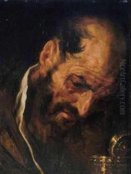 Testa Di Santo Oil Painting by Giovanni Battista Crespi Il Cerano