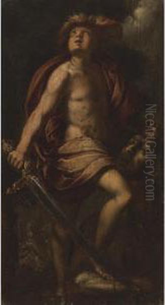 David And Goliath Oil Painting by Giovanni Battista Crespi Il Cerano