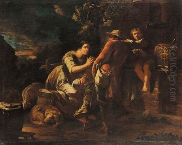 Scena Pastorale Oil Painting by Giuseppe Maria Crespi