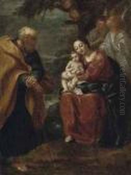 The Rest On The Flight Into Egypt Oil Painting by Giuseppe Maria Crespi