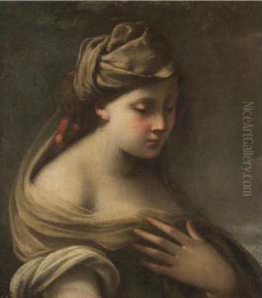 The Head Of A Sybil Oil Painting by Giuseppe Maria Crespi