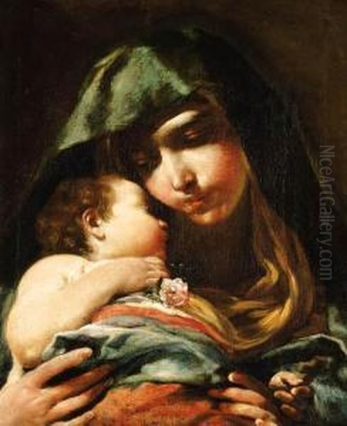 The Madonna And Child Oil Painting by Giuseppe Maria Crespi