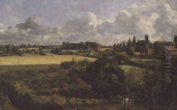 Golding Constable's Kitchen Garden, 1815 Oil Painting by John Constable