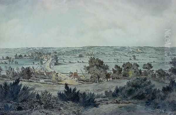 The Valley of the Stour, with Stratford St.Mary in the distance Oil Painting by John Constable