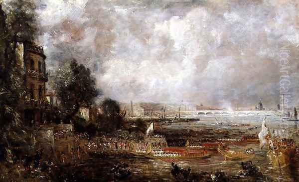 The Opening of Waterloo Bridge, c.1829-31 Oil Painting by John Constable