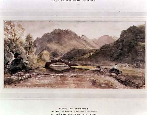 Sketch of Borrowdale, 1806, Afternoon Oil Painting by John Constable