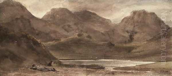 Sty Head Tarn, 12th October 1800 Oil Painting by John Constable