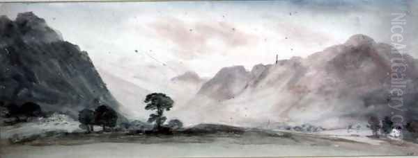 View in Borrowdale 2 Oil Painting by John Constable