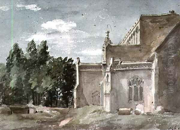 East Bergholt Church: View from the East Oil Painting by John Constable