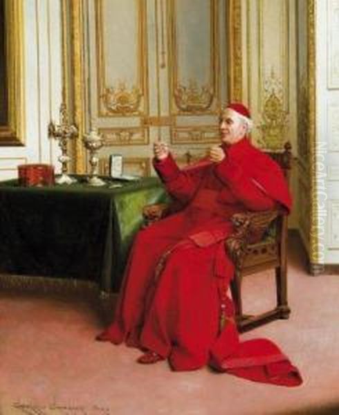 Le Nouveau Cardinal Oil Painting by Georges Croegaert