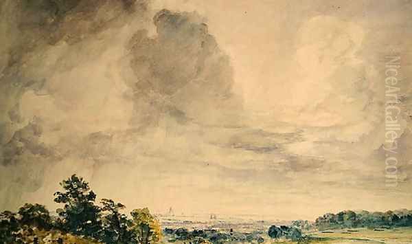 London from Hampstead Heath Oil Painting by John Constable