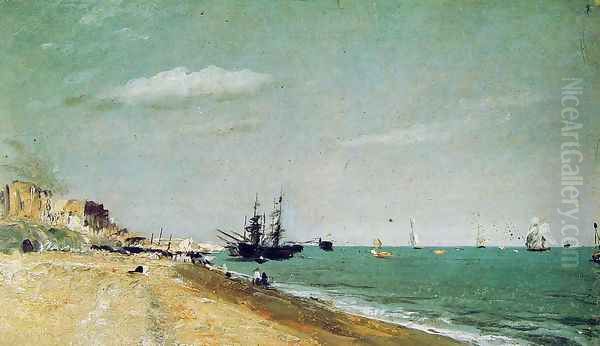 Brighton Beach with Colliers Oil Painting by John Constable