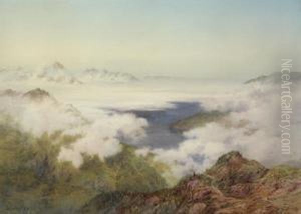 Early Morning On The Schynige Platte, Swiss Alps Oil Painting by Arthur Croft