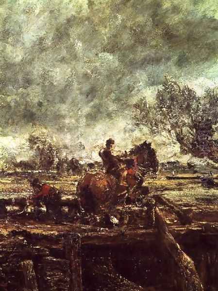 Study for The Leaping Horse (detail) Oil Painting by John Constable