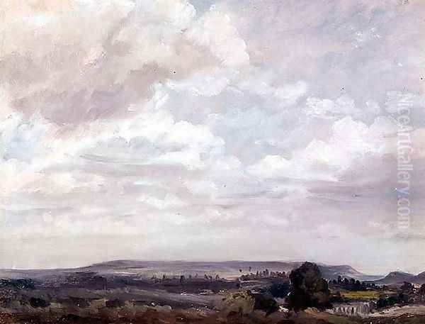 View in Wiltshire Oil Painting by John Constable