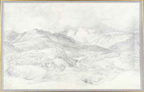 Langdale Pikes from Elterwater, 4th September 1806 Oil Painting by John Constable