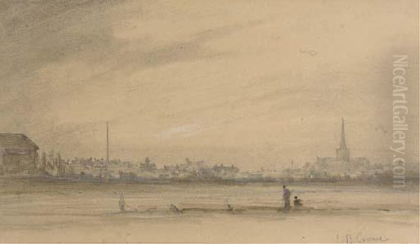 Yarmouth Oil Painting by John Berney Crome