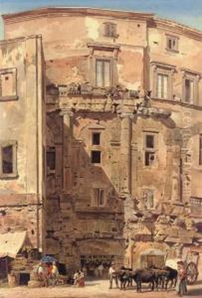 The Teatro Marcello Oil Painting by Thomas Hartley Cromek