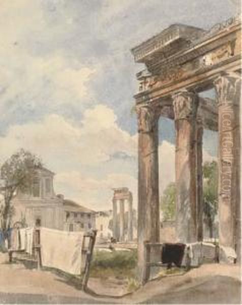 In The Forum Oil Painting by Thomas Hartley Cromek