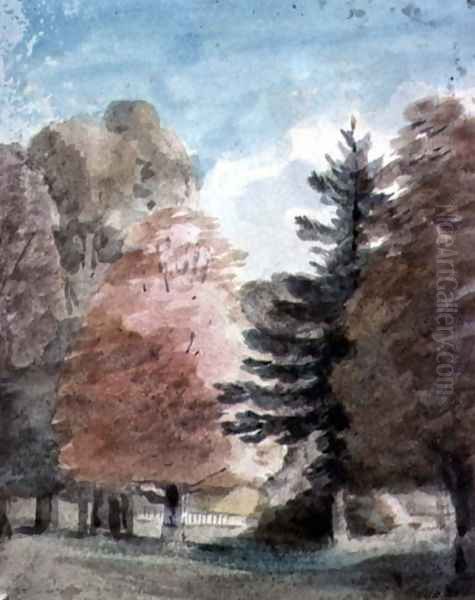 Study of Trees in a Park Oil Painting by John Constable