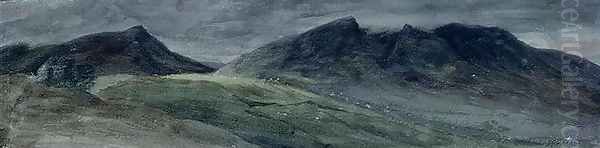 Saddleback and Part of Skiddaw, from Lonscale Fell, 21 September 1806 Oil Painting by John Constable