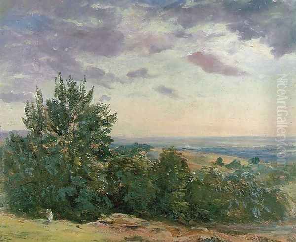 Hampstead Heath, Looking Towards Harrow Oil Painting by John Constable