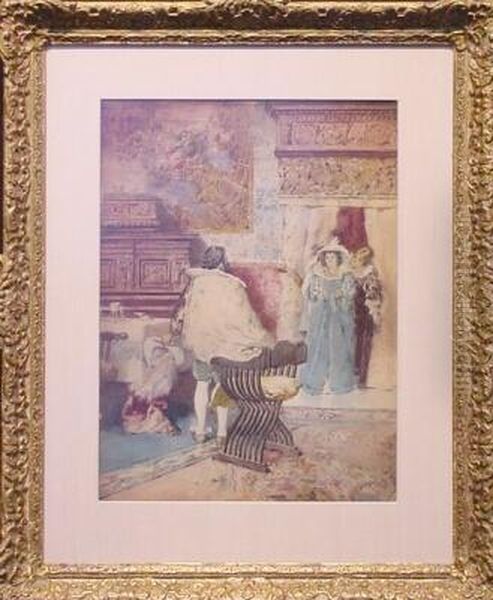 A Long Awaited Meeting
Signed Indistinctly Oil Painting by Luigi Crosio