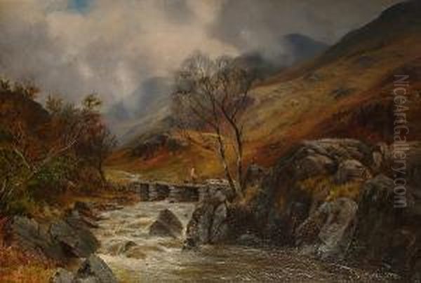 View Of Yewdale, Near Coniston Oil Painting by James Henry Crossland