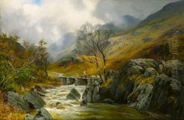 View Of Yewdale, Near Coniston Oil Painting by James Henry Crossland