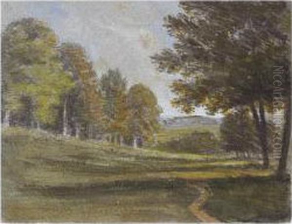 Views In Heathfield Park, East Sussex Oil Painting by Dr. William Crotch