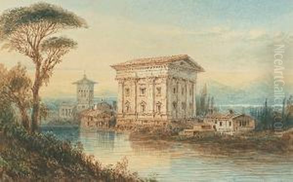 Environs Of Rome Oil Painting by William Crouch